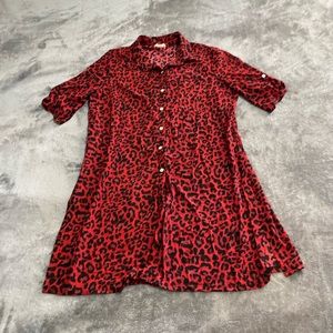 Ivy Rose Sheer Cheetah Print Cover Dress
